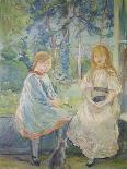 Child in the Hollyhocks, 1881-Berthe Morisot-Giclee Print