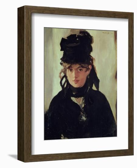 Berthe Morisot with a Bouquet of Violets, 1872-Edouard Manet-Framed Premium Giclee Print