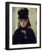 Berthe Morisot with a Bouquet of Violets, 1872-Edouard Manet-Framed Giclee Print