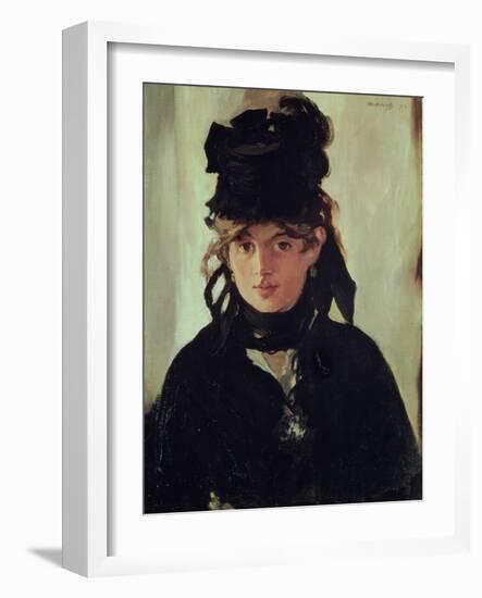 Berthe Morisot with a Bouquet of Violets, 1872-Edouard Manet-Framed Giclee Print
