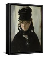 Berthe Morisot with a Bouquet of Violets, C. 1880-Edouard Manet-Framed Stretched Canvas