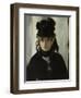 Berthe Morisot with a Bouquet of Violets, C. 1880-Edouard Manet-Framed Giclee Print