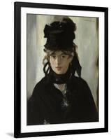 Berthe Morisot with a Bouquet of Violets, C. 1880-Edouard Manet-Framed Giclee Print