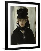 Berthe Morisot with a Bouquet of Violets, C. 1880-Edouard Manet-Framed Giclee Print