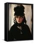 Berthe Morisot with a Bouquet-Edouard Manet-Framed Stretched Canvas