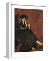 Berthe Morisot with a Fan-Edouard Manet-Framed Art Print