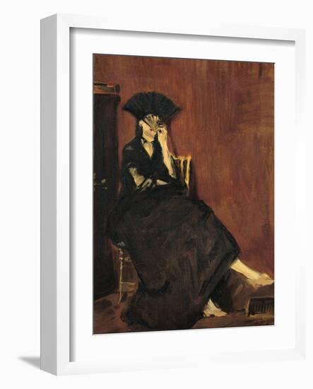 Berthe Morisot with a Fan-Edouard Manet-Framed Art Print