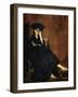 Berthe Morisot with a Fan-Edouard Manet-Framed Giclee Print