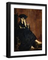 Berthe Morisot with a Fan-Edouard Manet-Framed Giclee Print