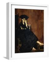 Berthe Morisot with a Fan-Edouard Manet-Framed Giclee Print