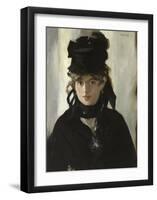 Berthe Morisot with Bouquet of Violets, 1872-Edouard Manet-Framed Art Print