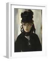 Berthe Morisot with Bouquet of Violets, 1872-Edouard Manet-Framed Art Print