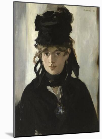 Berthe Morisot with Bouquet of Violets, 1872-Edouard Manet-Mounted Art Print