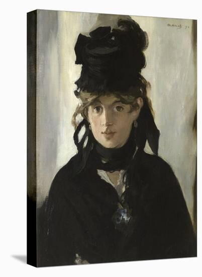 Berthe Morisot with Bouquet of Violets, 1872-Edouard Manet-Stretched Canvas