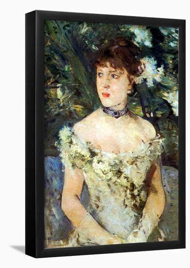 Berthe Morisot Young Woman in a Costume Ball Art Print Poster-null-Framed Poster