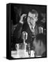 Berthold Brecht Smoking a Cigar During United Nations American Activities Hearing-Martha Holmes-Framed Stretched Canvas