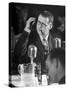 Berthold Brecht Smoking a Cigar During United Nations American Activities Hearing-Martha Holmes-Stretched Canvas