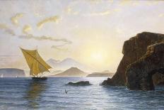 A View from Ischia Showing the Island of Procida, Vesuvius and Cape Miseno, Italy, 1890-Berthoud Leon-Mounted Giclee Print