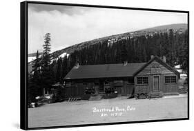 Berthoud Pass, Colorado - Berthoud Pass Inn Exterior-Lantern Press-Framed Stretched Canvas