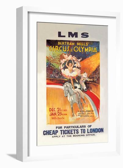 Bertram Mills' Circus at Olympia-null-Framed Art Print