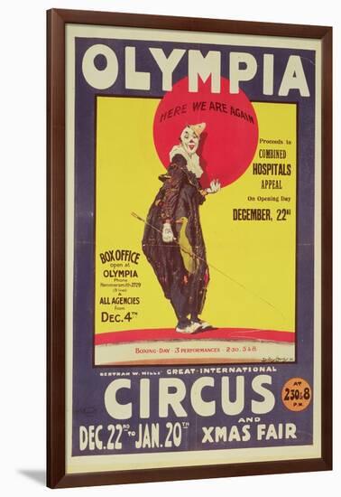 Bertram Mills Circus Poster, 1922-Dudley Hardy-Framed Giclee Print