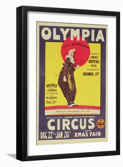 Bertram Mills Circus Poster, 1922-Dudley Hardy-Framed Giclee Print