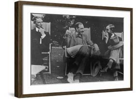 Bertrand Russell, J. M. Keynes and Lytton Strachey, c.1917-English Photographer-Framed Photographic Print