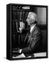 Bertrand Russell Sitting at His Desk at California University at Los Angeles-Peter Stackpole-Framed Stretched Canvas