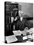 Bertrand Russell Sitting at His Desk at California University at Los Angeles-Peter Stackpole-Stretched Canvas