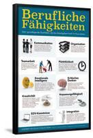 Berufliche Fähigkeiten - Job Skills (German)-Gerard Aflague Collection-Framed Poster