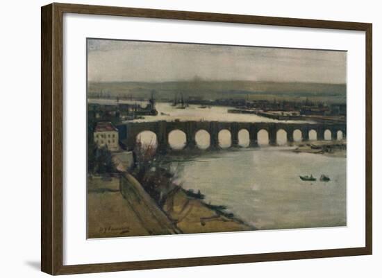 'Berwick Bridge', c1912-David Young Cameron-Framed Giclee Print