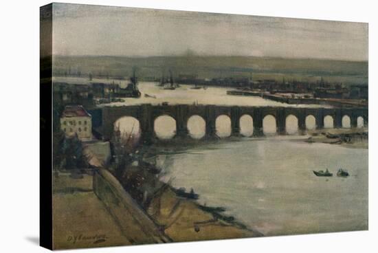 'Berwick Bridge', c1912-David Young Cameron-Stretched Canvas
