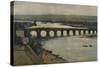 'Berwick Bridge', c1912-David Young Cameron-Stretched Canvas