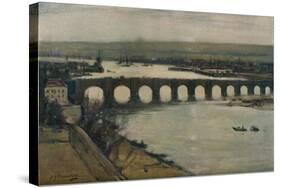 'Berwick Bridge', c1912-David Young Cameron-Stretched Canvas