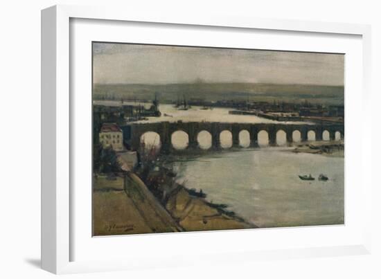 'Berwick Bridge', c1912-David Young Cameron-Framed Giclee Print