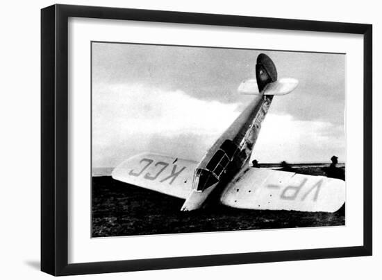 Beryl Markham's Aeroplane in a Cape Breton Bog, 1936-null-Framed Art Print