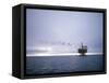 Berylfield Oil Drilling Rigs in the North Sea, Europe-Geoff Renner-Framed Stretched Canvas