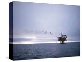 Berylfield Oil Drilling Rigs in the North Sea, Europe-Geoff Renner-Stretched Canvas