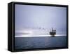 Berylfield Oil Drilling Rigs in the North Sea, Europe-Geoff Renner-Framed Stretched Canvas