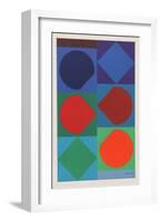 Beryll, from Souvenirs de Portraits d'Artistes. Jacques Prevert: Le Coeur l'ouvre-Victor Vasarely-Framed Collectable Print