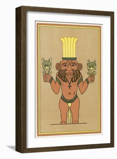 Bes, Dwarf-God of Egypt-E.a. Wallis Budge-Framed Art Print