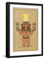 Bes, Dwarf-God of Egypt-E.a. Wallis Budge-Framed Art Print