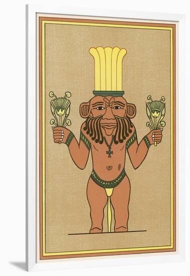 Bes, Dwarf-God of Egypt-E.a. Wallis Budge-Framed Art Print