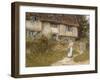 Beside the Old Church Gate Farm, Smarden, Kent (Watercolour with Scratching Out)-Helen Allingham-Framed Giclee Print