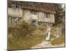 Beside the Old Church Gate Farm, Smarden, Kent (Watercolour with Scratching Out)-Helen Allingham-Mounted Giclee Print