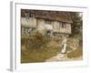 Beside the Old Church Gate Farm, Smarden, Kent (Watercolour with Scratching Out)-Helen Allingham-Framed Giclee Print