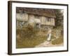 Beside the Old Church Gate Farm, Smarden, Kent (Watercolour with Scratching Out)-Helen Allingham-Framed Giclee Print