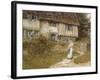 Beside the Old Church Gate Farm, Smarden, Kent (Watercolour with Scratching Out)-Helen Allingham-Framed Giclee Print