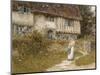 Beside the Old Church Gate Farm, Smarden, Kent (Watercolour with Scratching Out)-Helen Allingham-Mounted Giclee Print