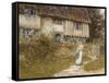 Beside the Old Church Gate Farm, Smarden, Kent-Helen Allingham-Framed Stretched Canvas